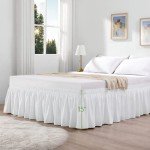 RIMELA Queen Bed Skirt with Adjustable Drop