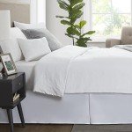 Nestl White Queen Bed Skirt - 14" Drop