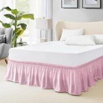 Dusty Pink Elastic Bed Skirt for Full Beds