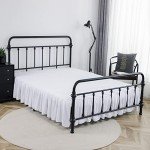 Queen Size Ruffled Bed Skirt with Split Corners