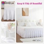 RIMELA Queen Bed Skirt with Adjustable Drop