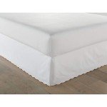 Solid White Queen Tailored Bedskirt with Split Corners