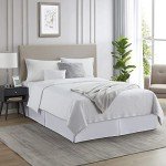 Nestl White Queen Bed Skirt - 14" Drop