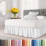 White Wrap Around Bed Skirt for Queen Beds