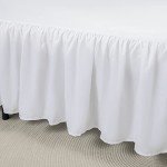Queen Size Ruffled Bed Skirt with Split Corners
