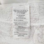 Queen White Paisley Quilted Bed Skirt