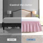 Dusty Pink Elastic Bed Skirt for Full Beds