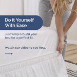 White Wrap Around Bed Skirt for Queen Beds