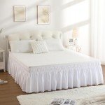 RIMELA Queen Bed Skirt with Adjustable Drop
