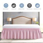 Dusty Pink Elastic Bed Skirt for Full Beds