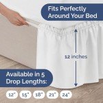 White Wrap Around Bed Skirt for Queen Beds