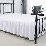 Queen Size Ruffled Bed Skirt with Split Corners