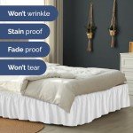 White Wrap Around Bed Skirt for Queen Beds