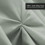 Sage Green Queen Bed Skirt with Pinch Pleats