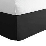 Classic Black Microfiber Bed Skirt for Full Bed