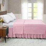 Dusty Pink Elastic Bed Skirt for Full Beds
