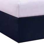 Navy Microfiber Tailored Bed Skirt - 14 Inch Drop