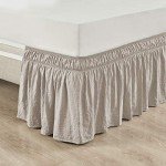 Elegant Ruched Ruffle Bedskirt - 20" Drop