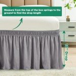 Biscaynebay Adjustable Bed Skirts for King Beds