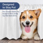 White Wrap Around Bed Skirt for Queen Beds