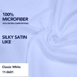 Adjustable Ruffled Bed Skirt with Elastic Belt - White