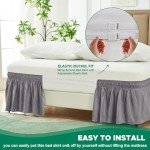 Biscaynebay Adjustable Bed Skirts for King Beds