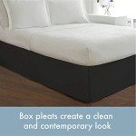 Classic Black Microfiber Bed Skirt for Full Bed