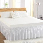 Twin Elastic Bed Skirt with 14" Drop - White