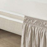 Elegant Ruched Ruffle Bedskirt - 20" Drop