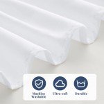 Twin Elastic Bed Skirt with 14" Drop - White