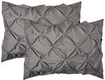 Elegant Comfort 2-Pack Grey Pleated Sham Set
