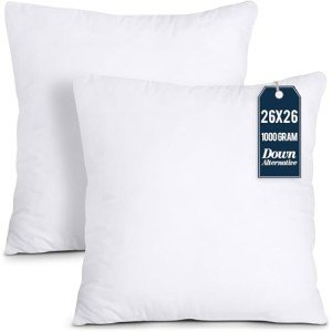 Utopia Bedding White Throw Pillow Inserts - 26x26