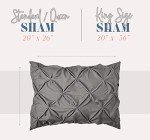 Elegant Comfort 2-Pack Grey Pleated Sham Set