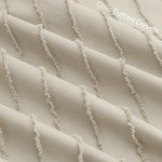 Light Khaki Boho Striped Pillowcase Set - 2 Pack