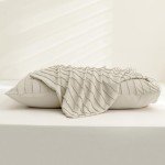 Light Khaki Boho Striped Pillowcase Set - 2 Pack