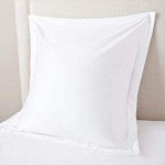 White Euro Sham Covers Set of 2 - Soft Cotton