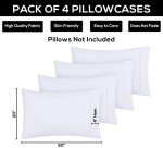 Queen Pillow Cases - Pack of 4 (White)