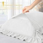 Soft Ruffled White Pillow Cases Set of 2