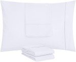 Queen Pillow Cases - Pack of 4 (White)