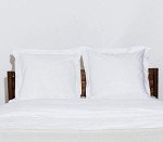 White Euro Sham Covers Set of 2 - Soft Cotton