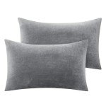 Super Soft Gray Flannel Pillowcase Set of 2