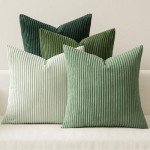 Boho Sage Green Throw Pillow Covers Set of 4