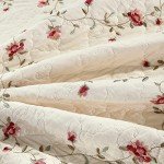 Elegant Floral Quilted Pillow Shams Set - Queen