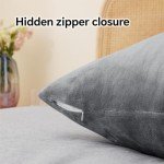 Super Soft Gray Flannel Pillowcase Set of 2