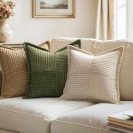 Soft Boho Striped Corduroy Pillow Covers Set of 2