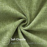 Sage Green Chenille Throw Pillow Covers - 2 Pack