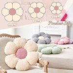 Cute Sage Green Flower Shaped Floor Pillow