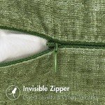 Sage Green Chenille Throw Pillow Covers - 2 Pack