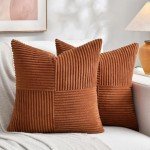 Rust Boho Decorative Throw Pillow Covers - 2 Pack