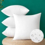 MIULEE Waterproof Square Outdoor Pillow Inserts - 4 Pack